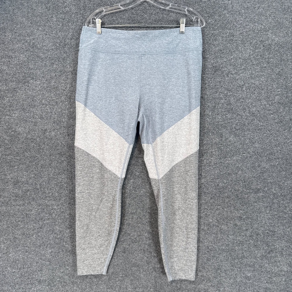 Outdoor Voices Leggings Women XL Blue Gray Colorblock TechSweat Athletic Active